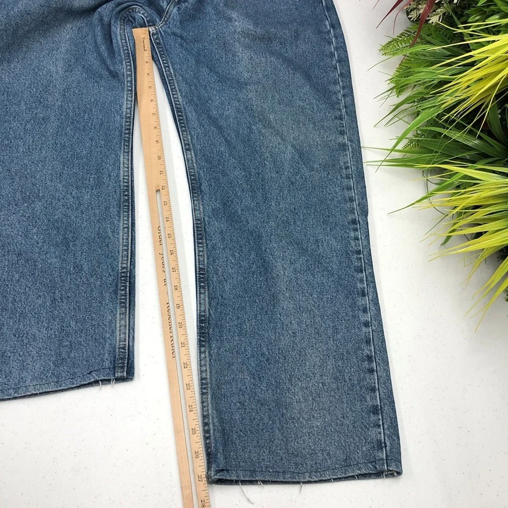 VTG Levis 505 Jeans Mens 38x30 Blue Denim Straight Leg Orange Tab Made USA 90s